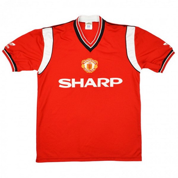 Camisetas Manchester United Primera equipo Retro 1984 1986 Rojo